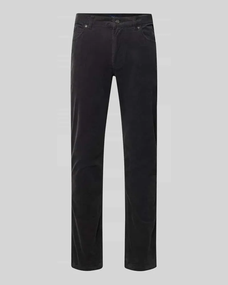 Christian Berg Stoffhose mit 5-Pocket-Design Anthrazit