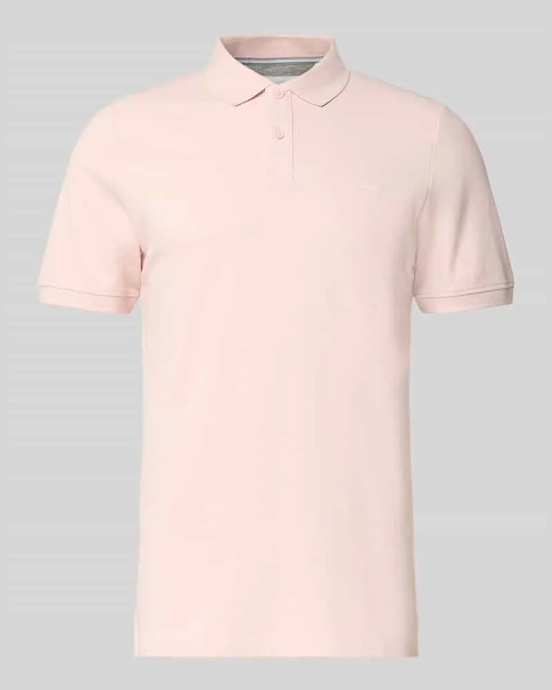 S.Oliver Regular Fit Poloshirt aus reiner Baumwolle Hellrosa