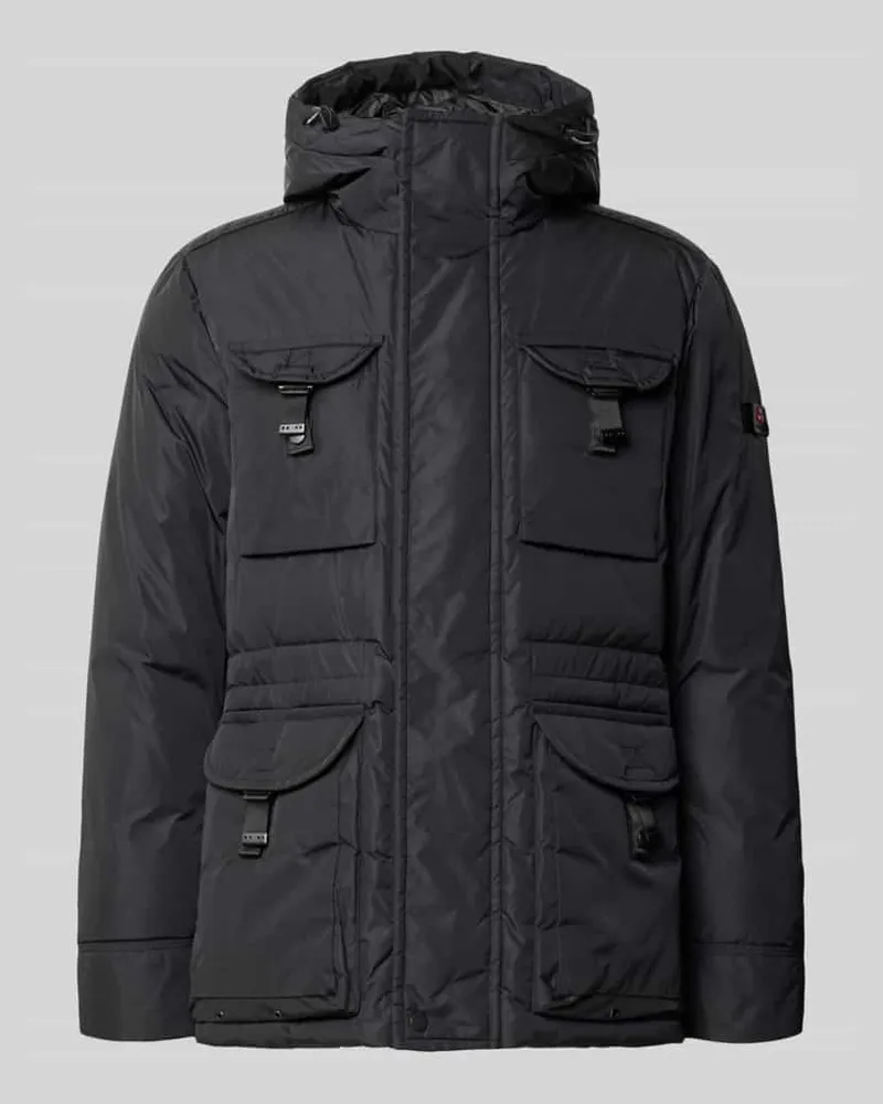 Peuterey Regular Fit Jacke mit Pattentaschen Modell 'AIPTEK Black