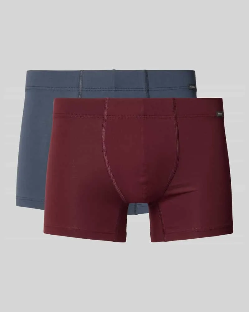 Hanro Trunks mit Label-Patch im 2er-Pack Bordeaux