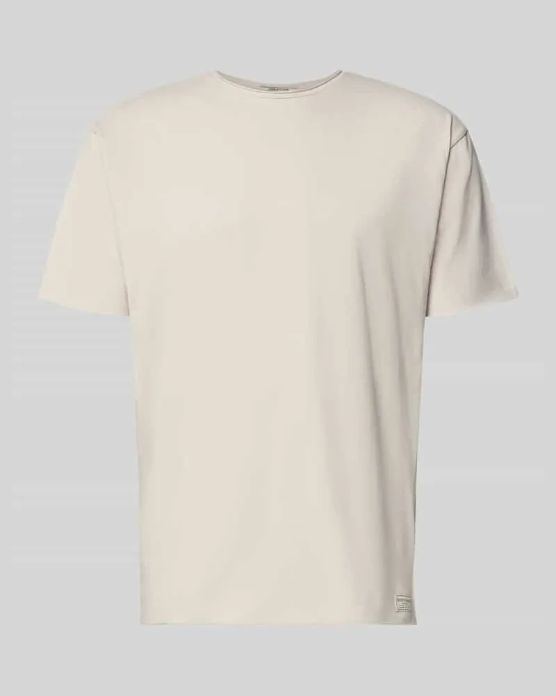 Scotch&Soda T-Shirt mit Rundhalsausschnitt und Rollsaum Hellgrau