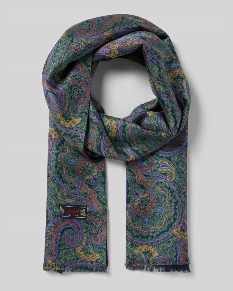 Ascot Schal mit Label-Detail Marine