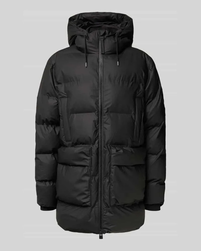 RAINS Steppjacke mit Zweiwege-Reißverschluss Black