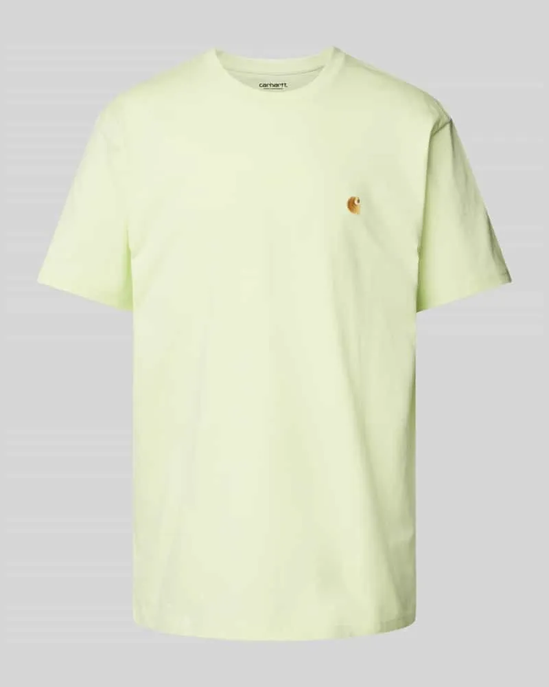 Carhartt WIP T-Shirt mit Logo-Stitching Modell 'CHASE Hellgruen