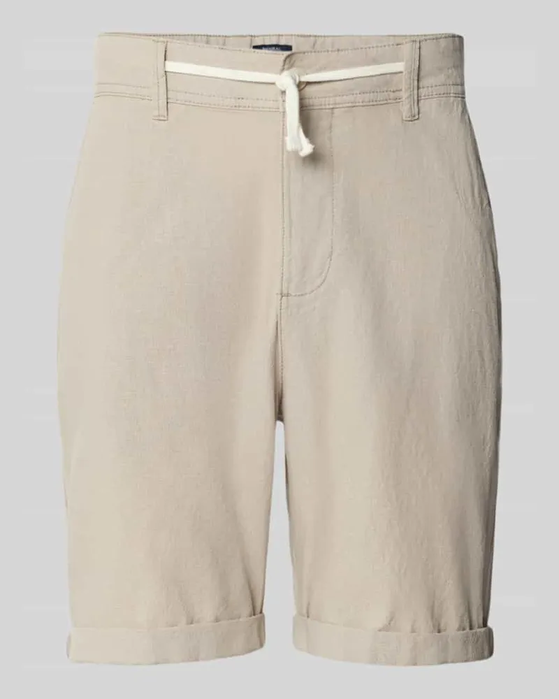 McNeal Regular Fit Leinenshorts mit Tunnelzug Ecru