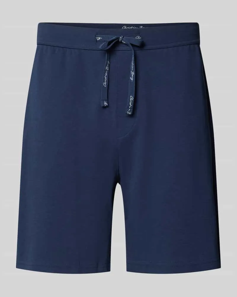 Christian Berg Sweatshorts aus reiner Baumwolle Marine