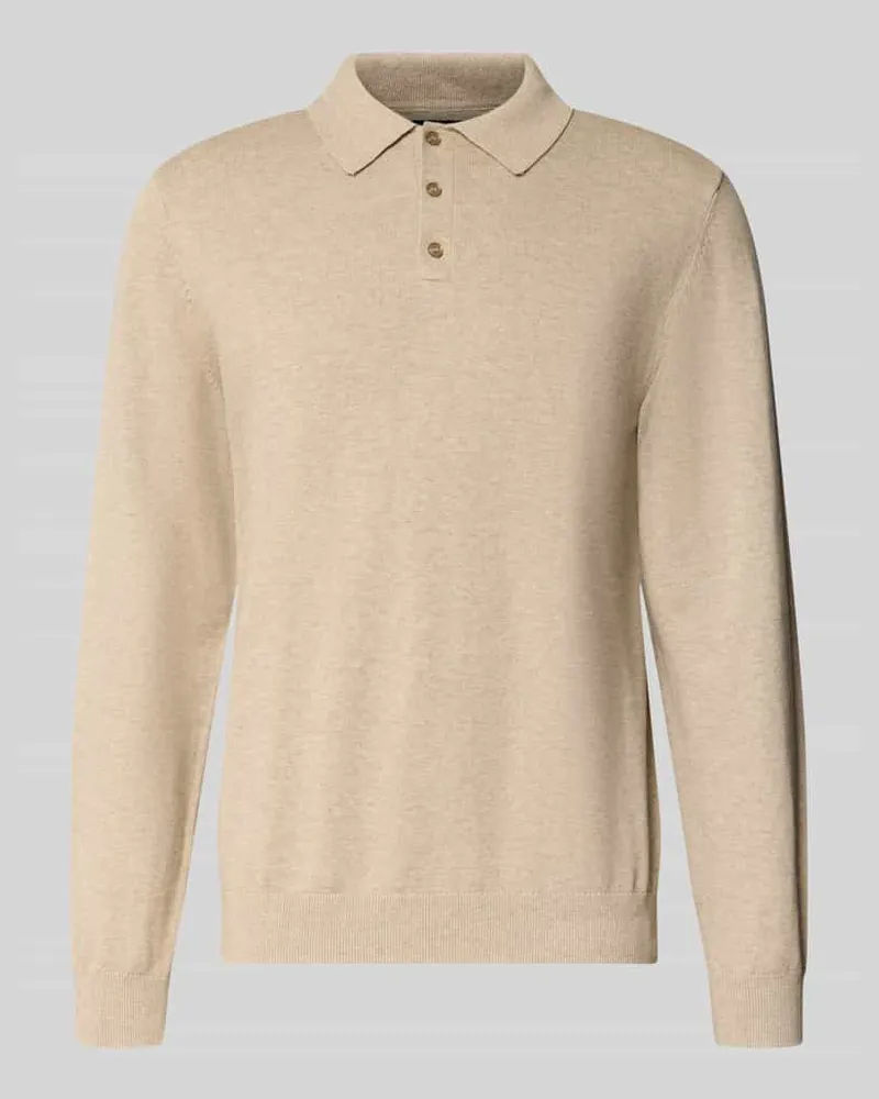 McNeal Regular Fit Strickpullover aus Baumwoll-Mix mit Kaschmir-Anteil Mud