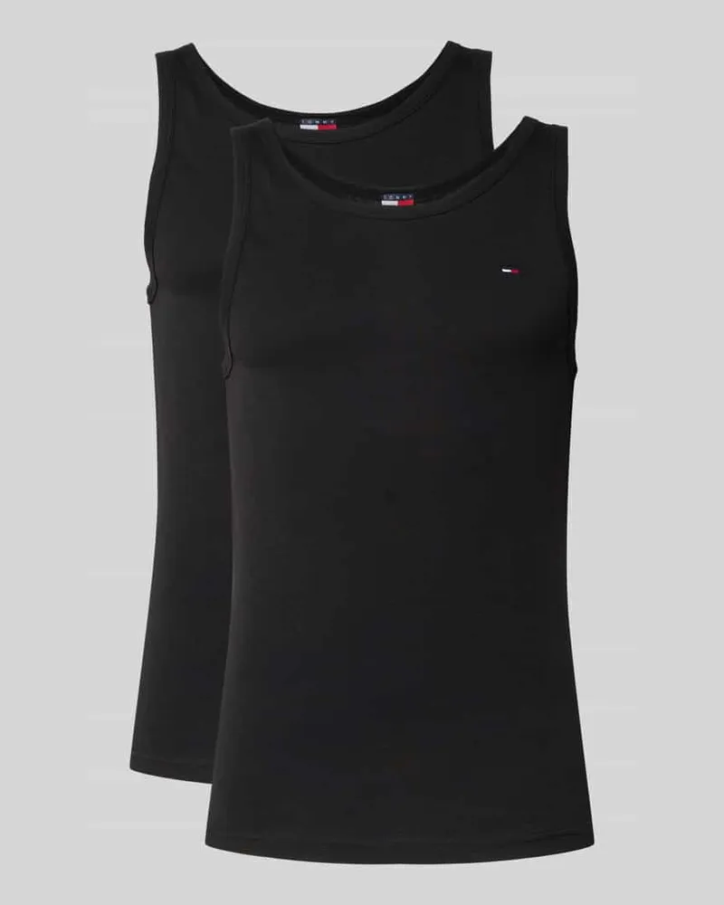 Tommy Hilfiger Slim Fit Tank Top aus reiner Baumwolle im 2er-Pack Black