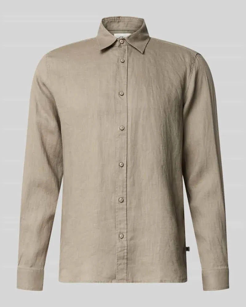 S.Oliver Regular Fit Freizeithemd aus reinem Leinen Lind