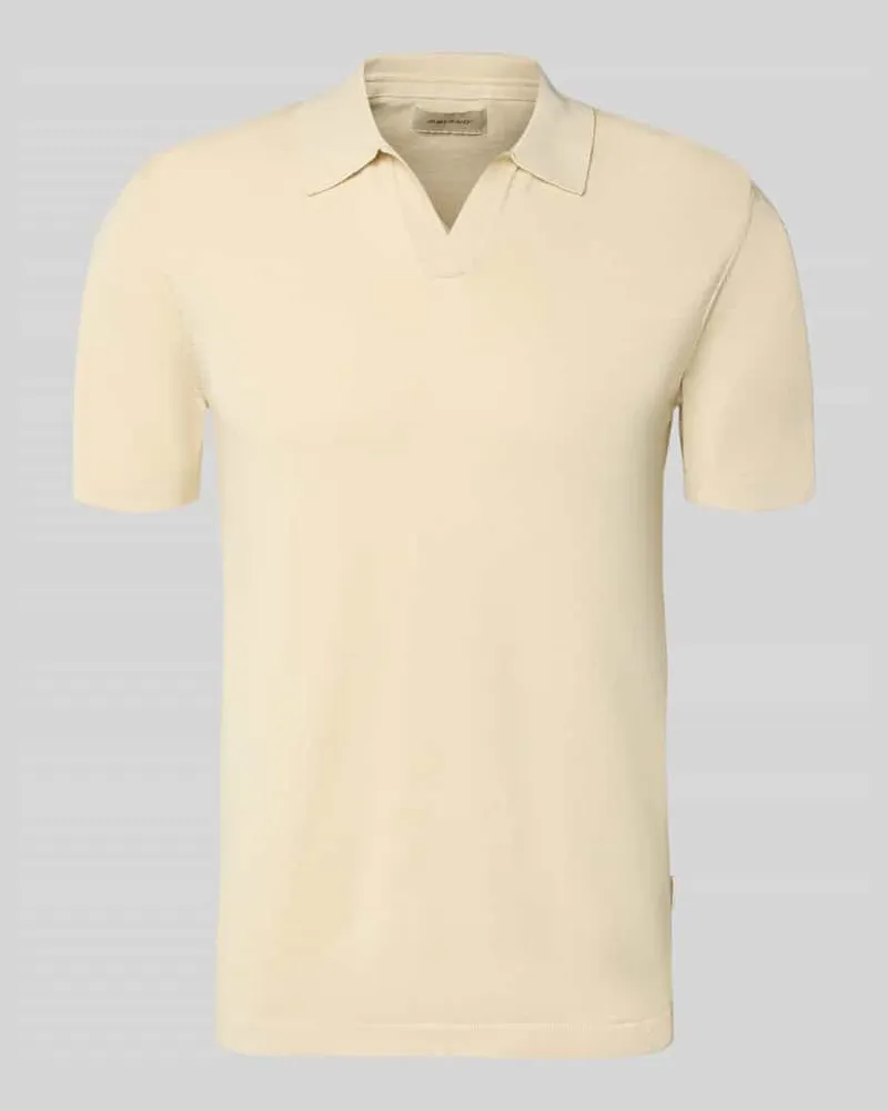 Blend Regular Fit Poloshirt in Strick-Optik Modell 'Bray Sand