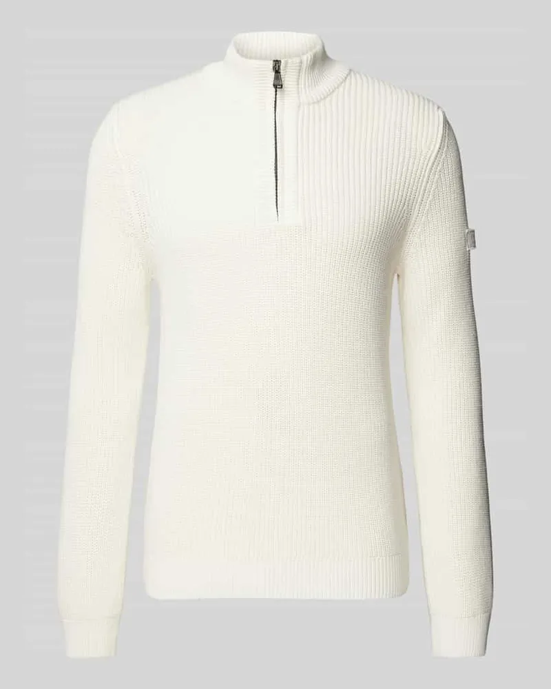 JOOP! Strickpullover mit Troyer-Kragen 