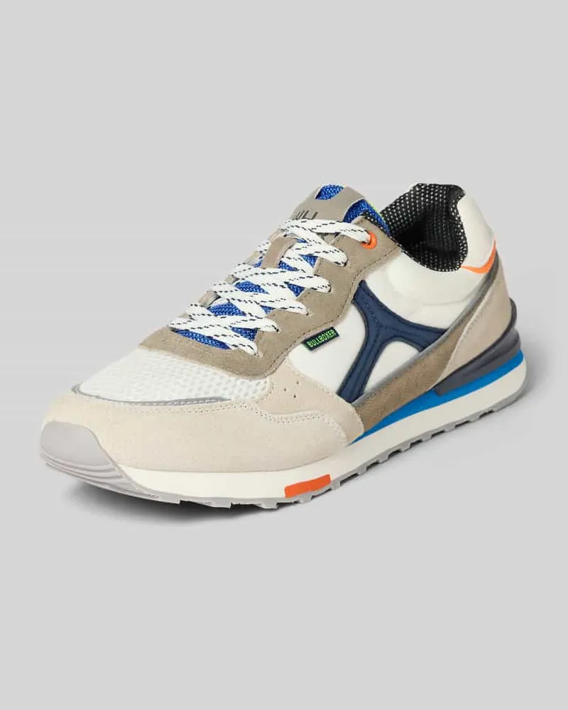 Bullboxer Sneaker aus Leder-Mix Weiss