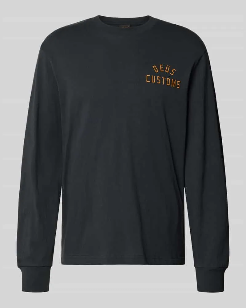 Deus Ex Machina Regular Fit Longsleeve mit Logo-Stitching Modell 'Engineer Black