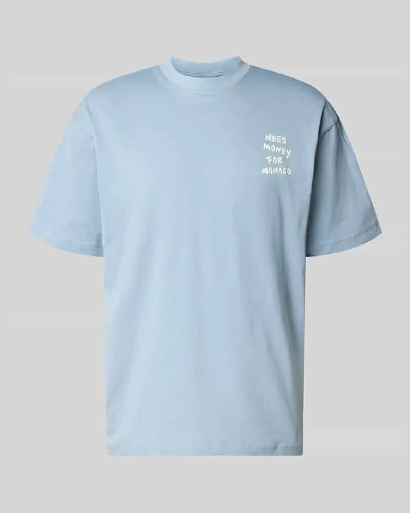 Only & Sons Loose Fit T-Shirt aus reiner Baumwolle Modell 'MONEY Hellblau