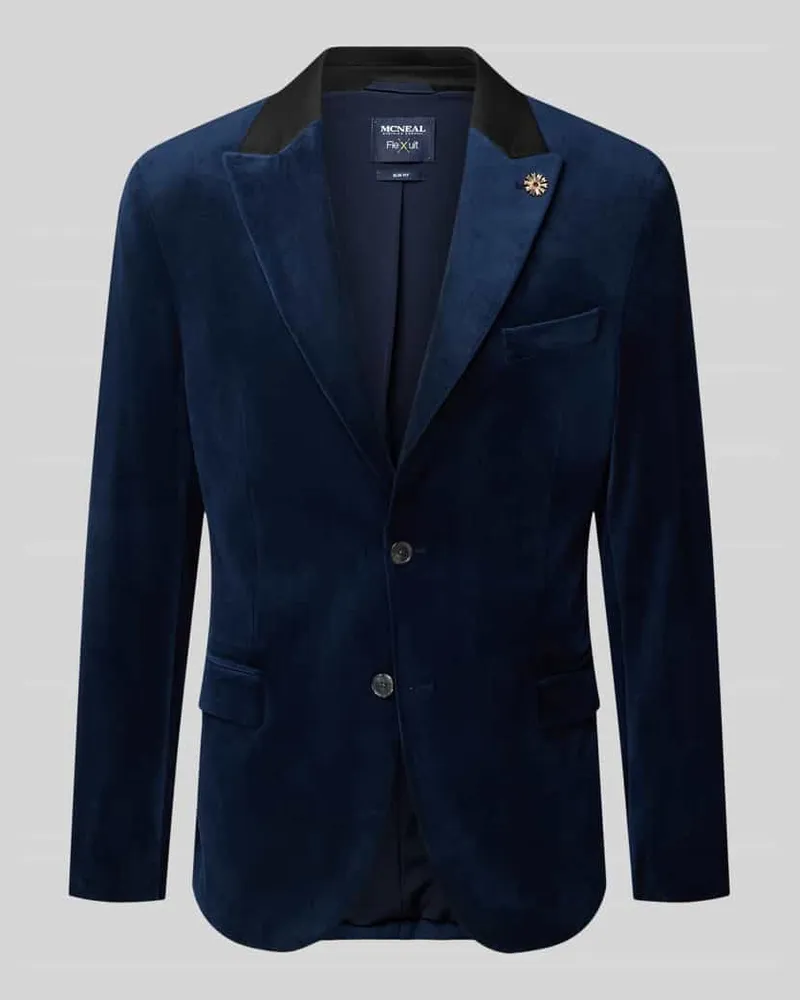 McNeal Slim Fit Sakko aus Samt Marine