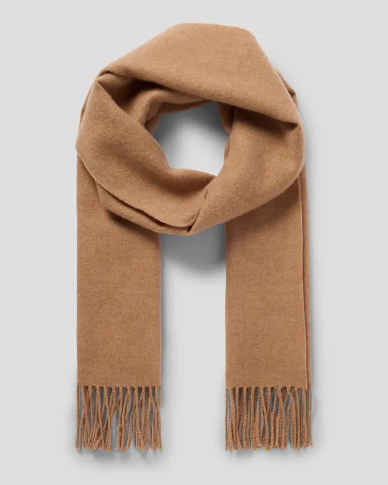 Fraas Schal mit Fransen Camel