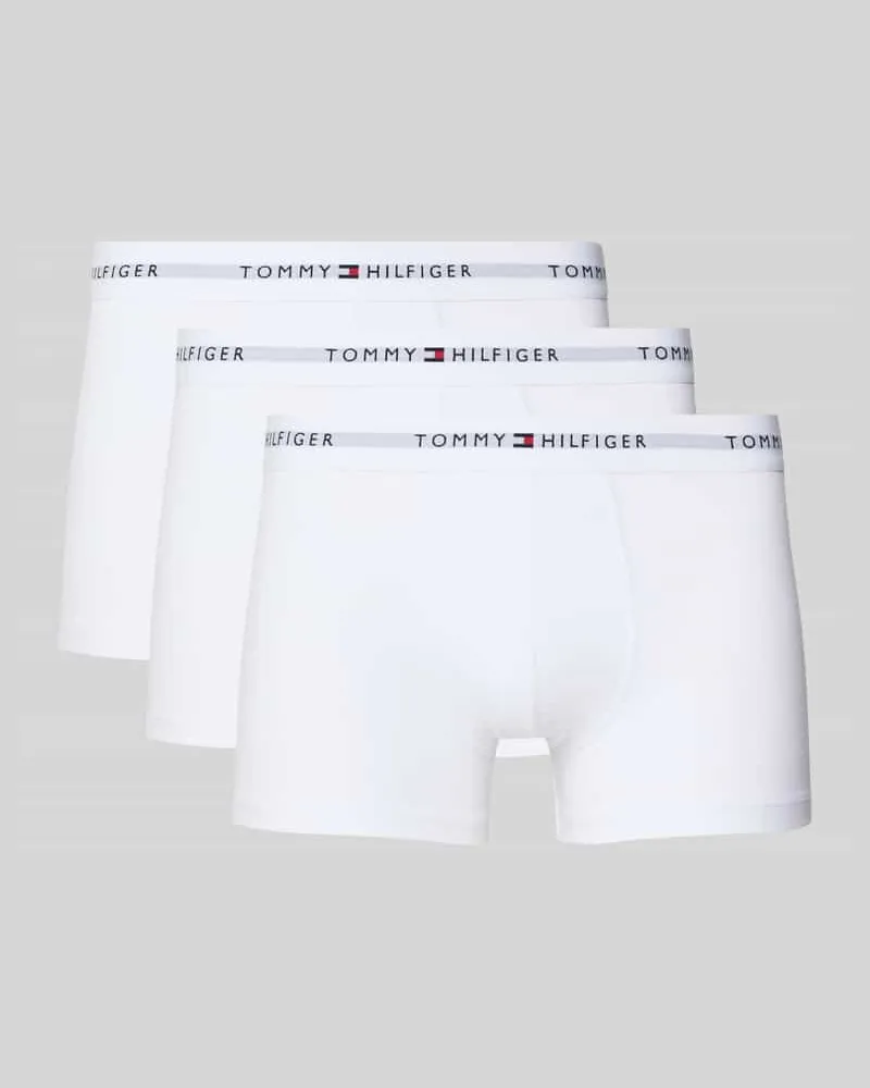 Tommy Hilfiger Trunks aus Baumwoll-Mix im 3er-Pack Weiss