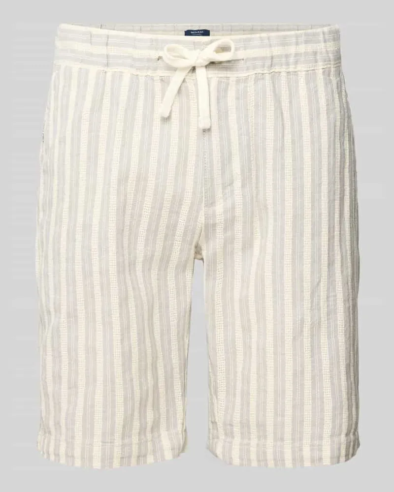 McNeal Bermudas mit Label-Detail und elastischem Bund Hellblau