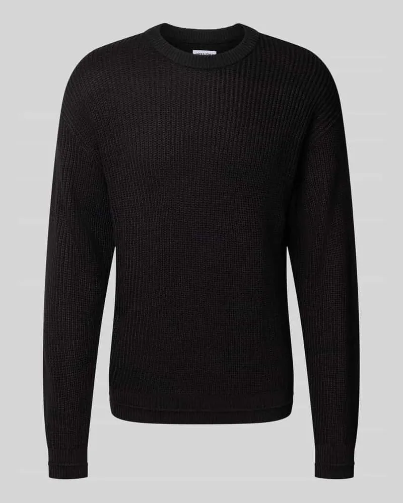 Jack & Jones Strickpullover mit Rundhalsausschnitt Modell 'KAITO Black
