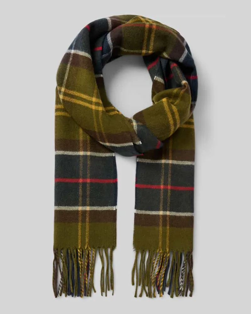 Barbour Schal mit Woll-Anteil Modell 'YAXLEY Oliv