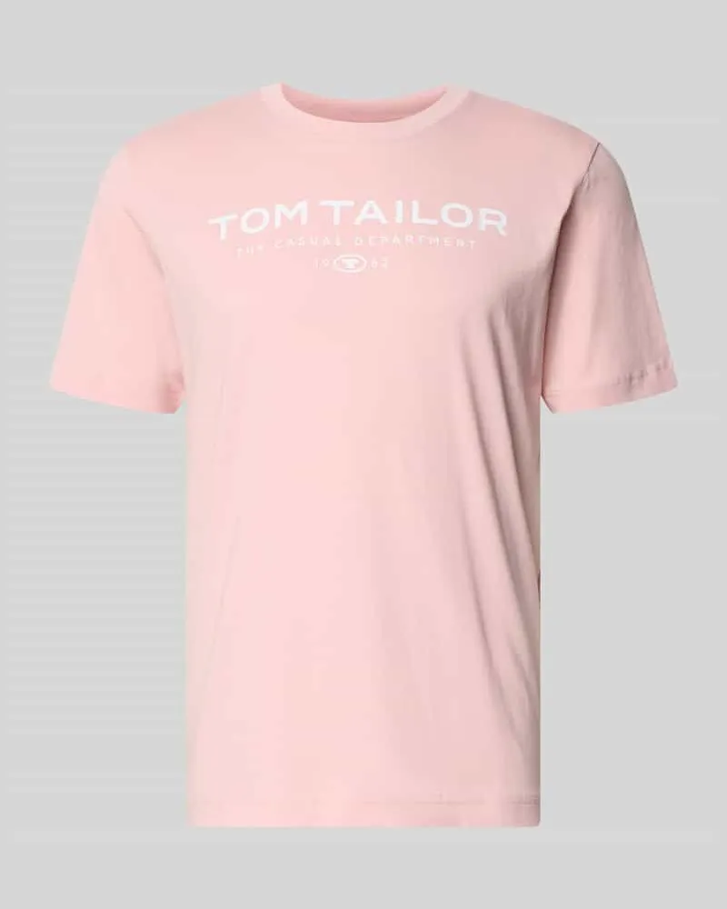 Tom Tailor Regular Fit T-Shirt aus reiner Baumwolle Pink