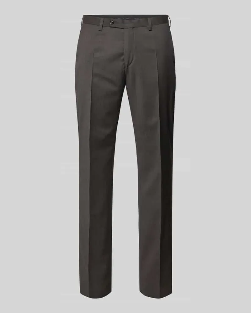 Digel Slim Fit Anzughose mit Bügelfalten Modell 'Move Apollo Dunkelbraun