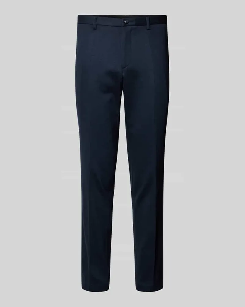 Roy Robson Slim Fit Jersey Stoffhose aus Viskose-Mix Marine