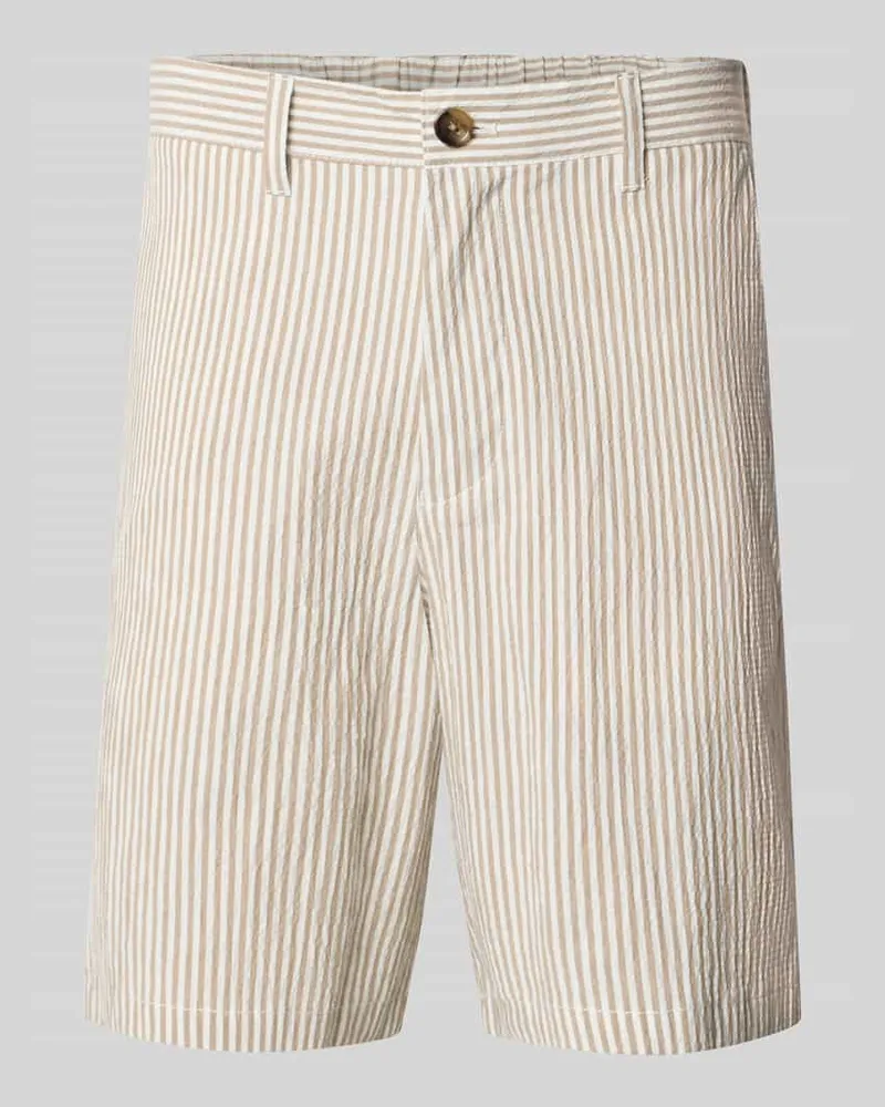 Selected Homme Regular Fit Bermudas aus Baumwoll-Mix Modell 'KARL Sand