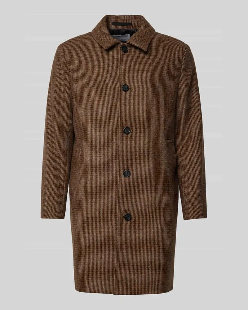 Selected Homme Wollmantel mit Umlegekragen Modell 'ARCHIVE Dunkelbraun