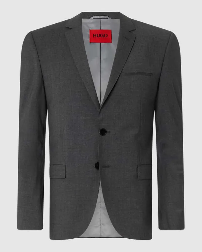 HUGO BOSS Super Slim Fit Anzugsakko aus Schurwoll-Mix Modell 'ARTIM204X Anthrazit