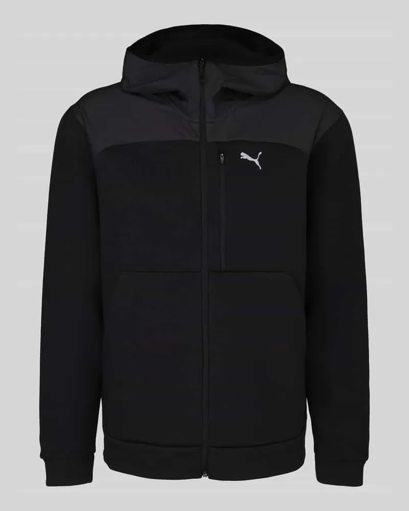 Puma Regular Fit Sweatjacke aus Baumwoll-Mix Modell 'PUMATECH Black