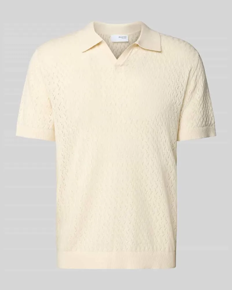 Selected Homme Regular Fit Poloshirt aus Baumwoll-Leinen-Mix Modell 'LINO 