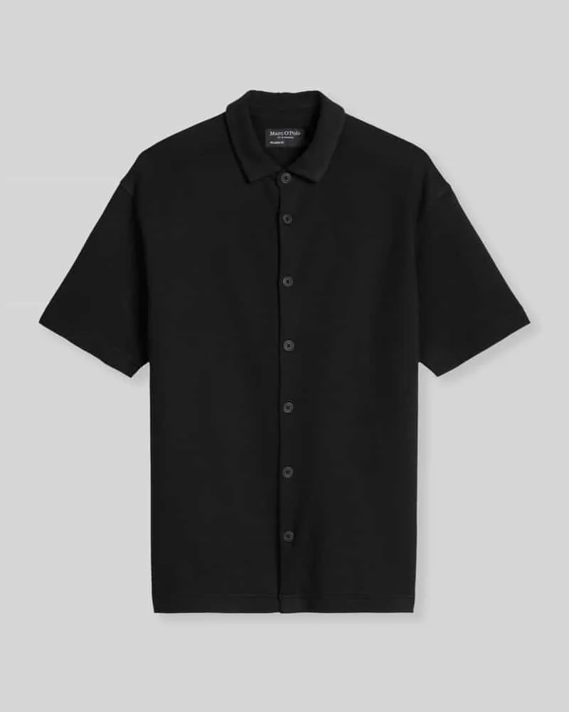 Marc O'Polo Loose Fit Freizeithemd aus Baumwoll-Mix Black