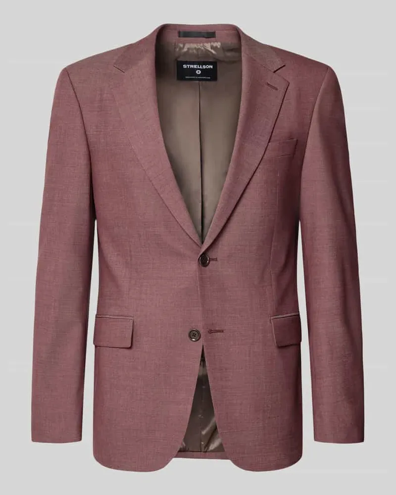 Strellson Slim Fit Anzugsakko mit Woll-Anteil Dunkelrot