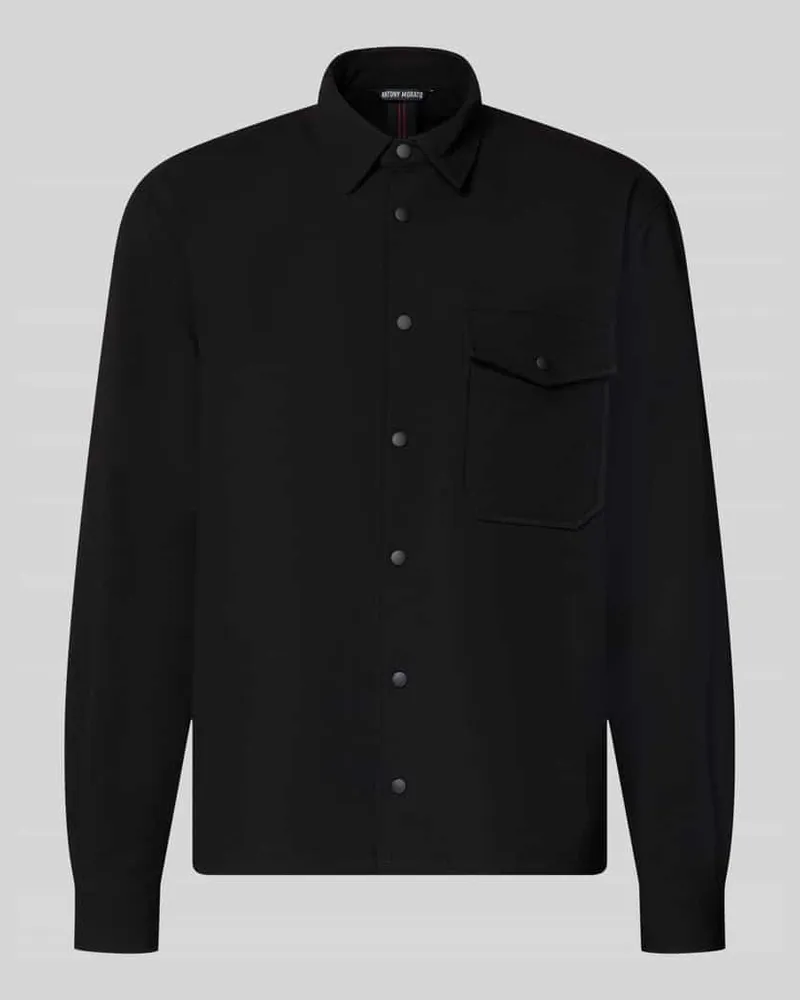Antony Morato Regular Fit Hemdjacke mit Viskose-Anteil Modell 'SANTIAGO Black