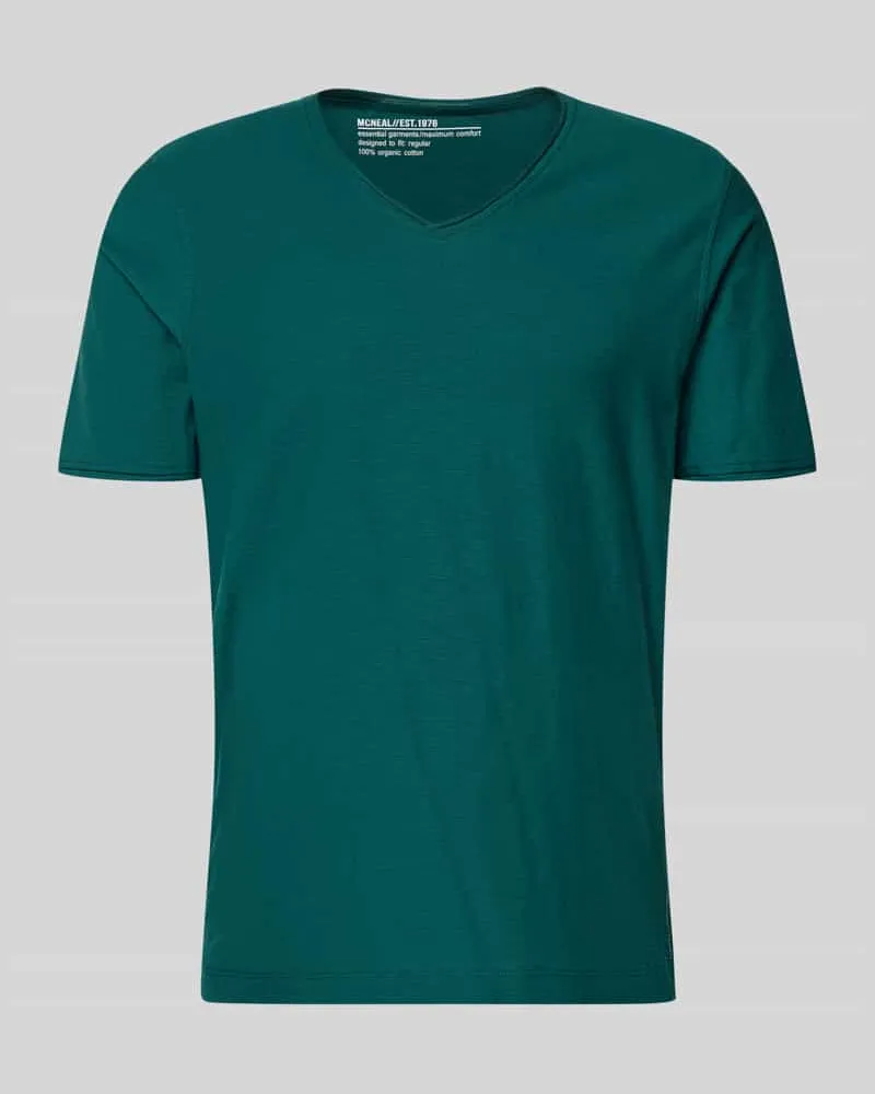 McNeal Regular Fit T-Shirt mit V-Ausschnitt Bottle