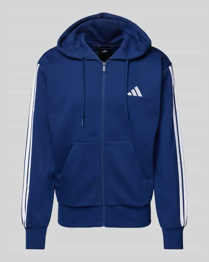 adidas Sweatjacke mit Viskose-Anteil und Label-Stitching 