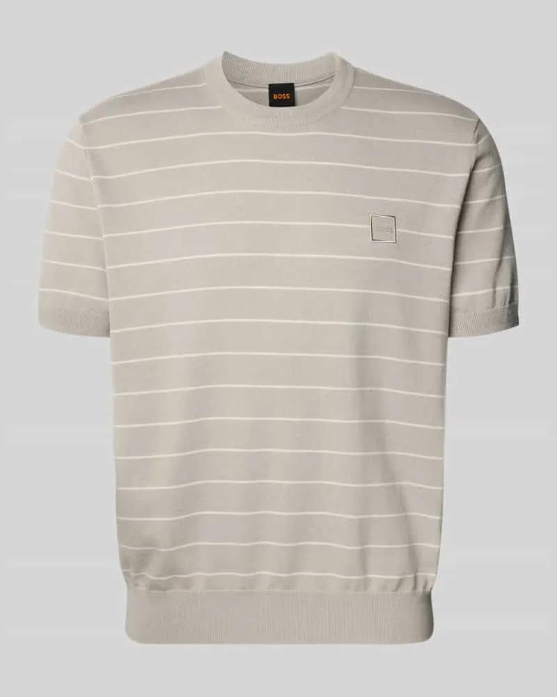 HUGO BOSS Regular Fit T-Shirt aus Baumwoll-Kaschmir-Mix Modell 'KANACHO Sand