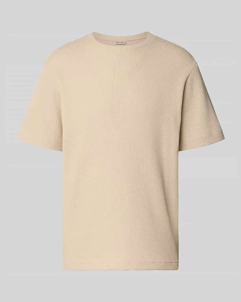 Only & Sons Regular Fit T-Shirt aus Baumwoll-Mix Modell 'TOBIE Beige
