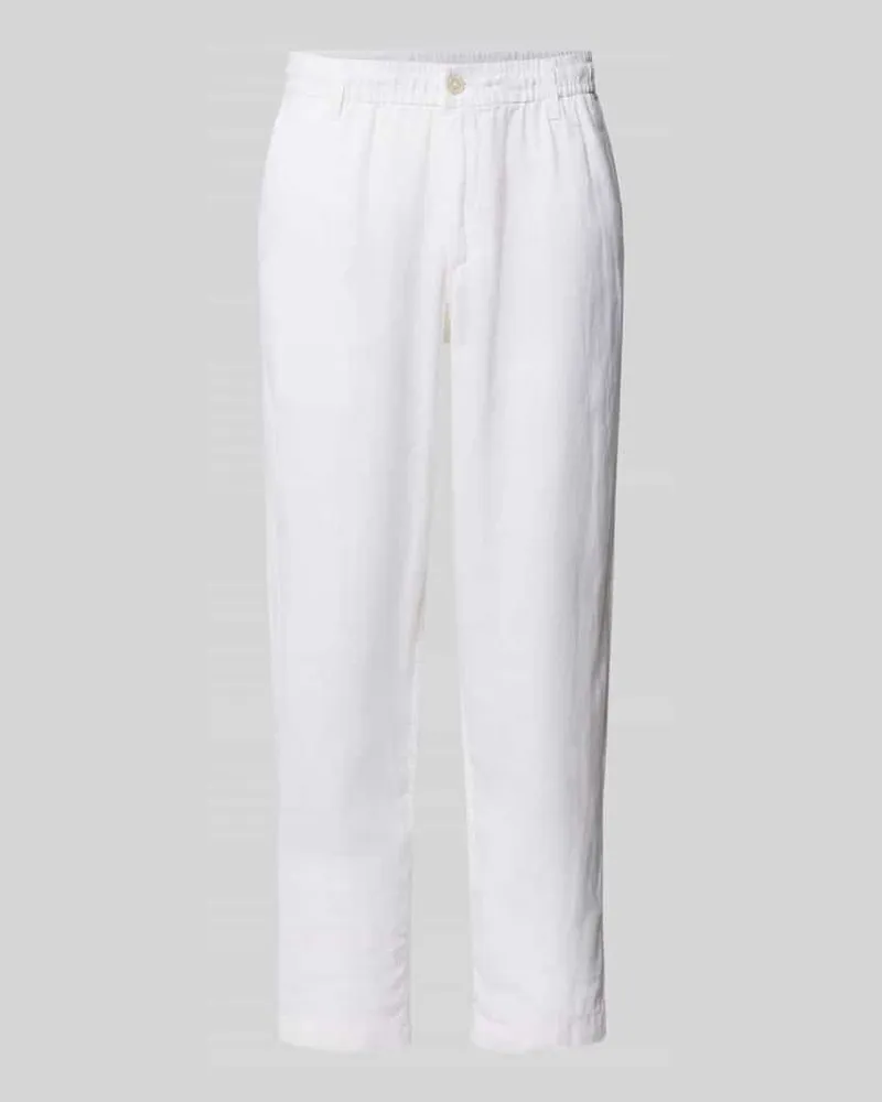 Jack & Jones Leinenhose mit Eingrifftaschen Modell 'KARL LAWRENCE Weiss