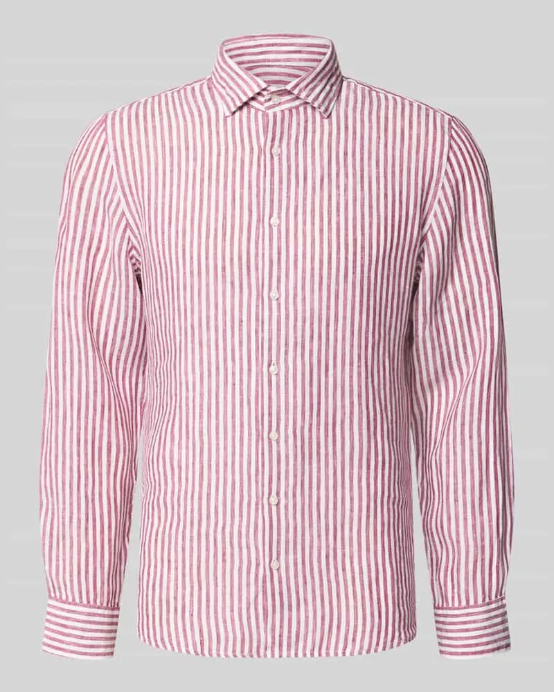 Seidensticker Slim Fit Business-Hemd mit Kentkragen Rot