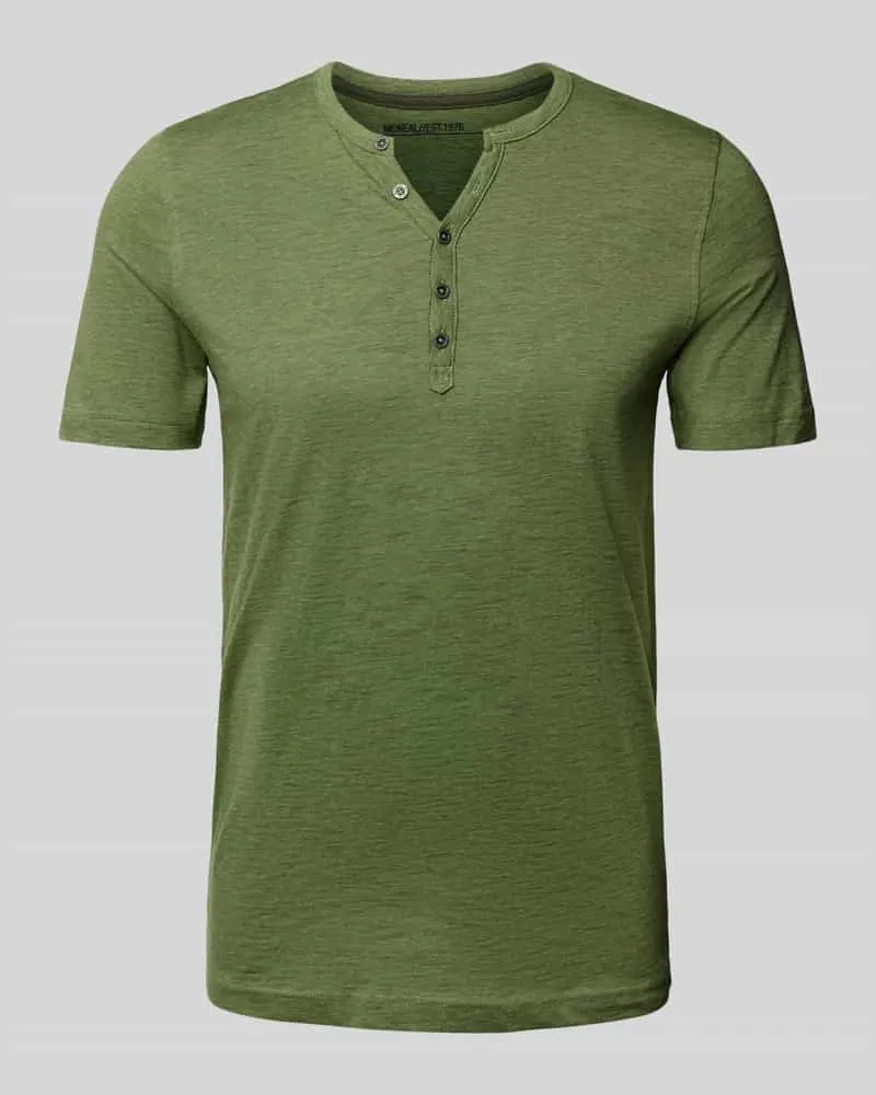McNeal T-Shirt mit kurzer Knopfleiste Khaki