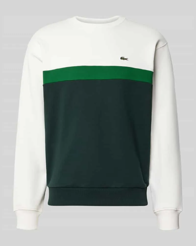 Lacoste Regular Fit Sweatshirt aus reiner Baumwolle Offwhite