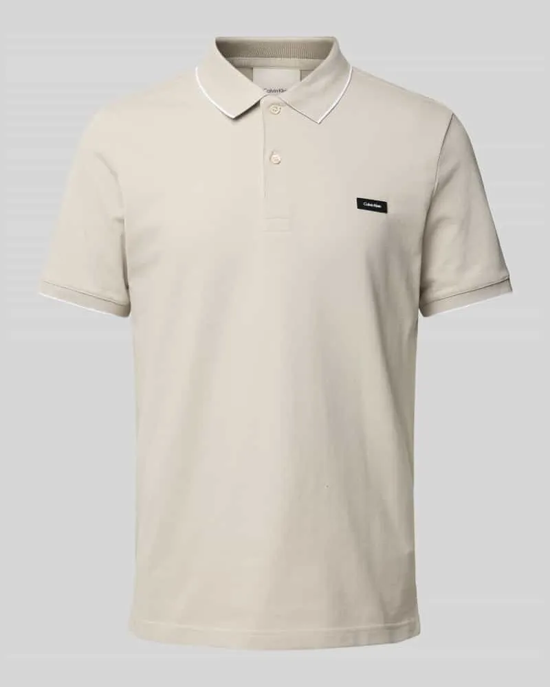 Calvin Klein Poloshirt mit Label-Detail 