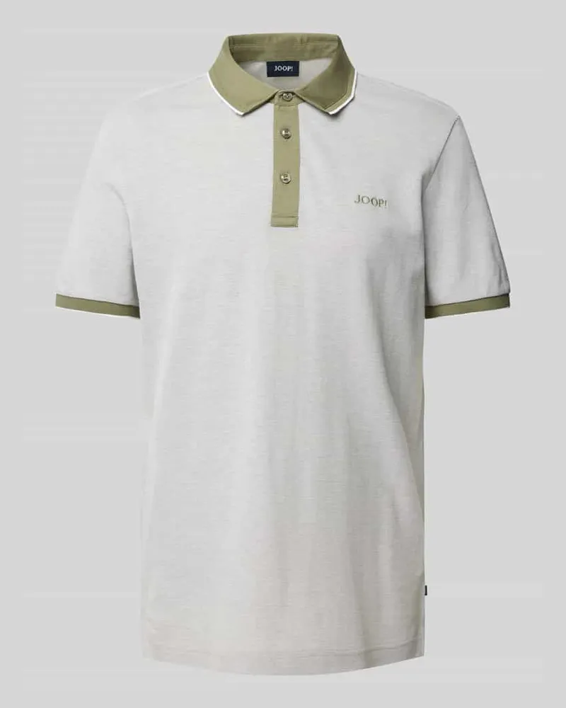 JOOP! Poloshirt mit Label-Stitching Hellgruen