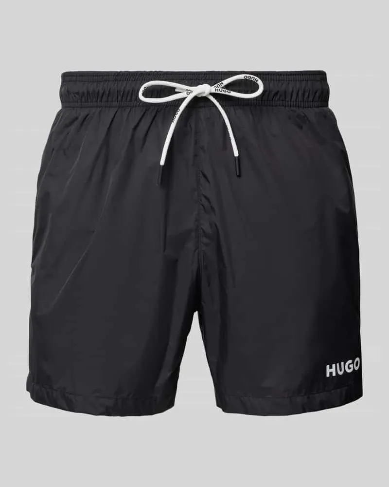 HUGO BOSS Badehose mit elastischem Bund Modell 'HAITI Black