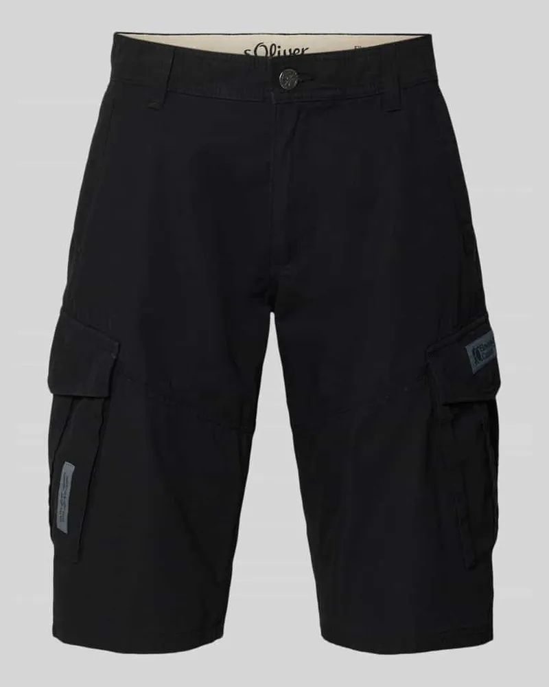 S.Oliver Relaxed Fit Cargoshorts aus reiner Baumwolle Black