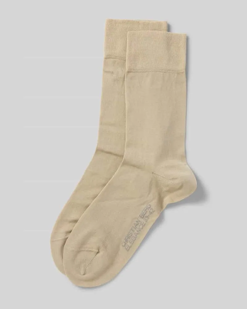 Christian Berg Socken mit elastischem Rippenbündchen im 2er-Pack Kitt