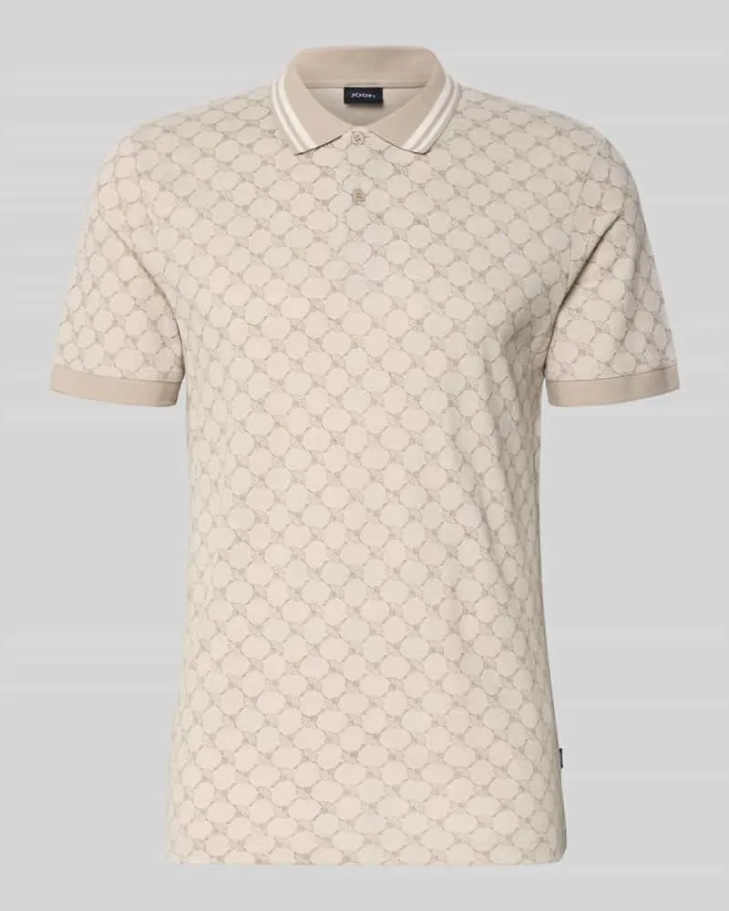 JOOP! Regular Fit Poloshirt mit Logo-Muster Modell 'Jessino Beige