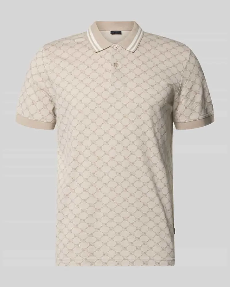 JOOP! Regular Fit Poloshirt mit Logo-Muster Modell 'Jessino Beige